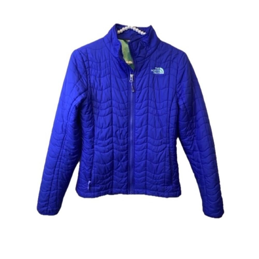 The North Face Bombay Full Zip Jacket Womens Small Lapis Blue Quilted Outdoor